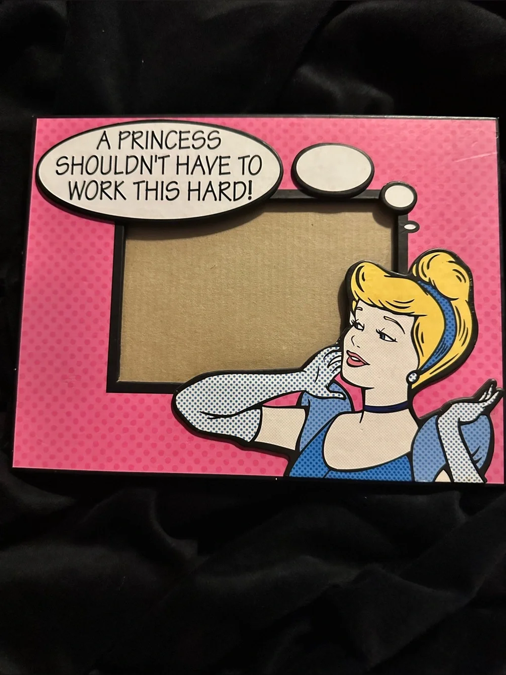 Vintage Disney Store Cinderella Pop Art Comic Photo Frame 3.5x5 Picture Frame